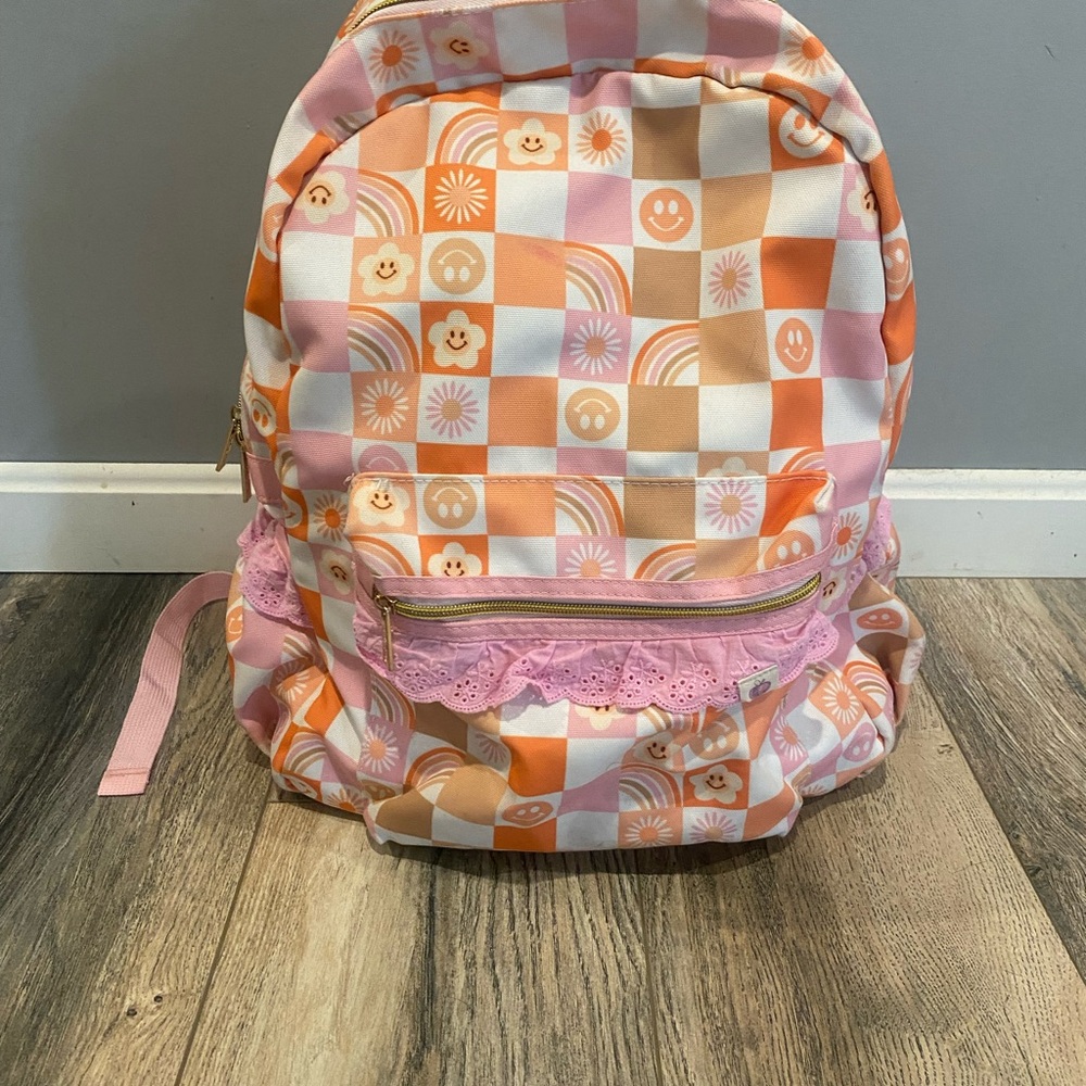Cheeky Plum Retro Checker Kids Backpack